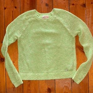 Hollister Light Green Women's Crew Neck Sweater